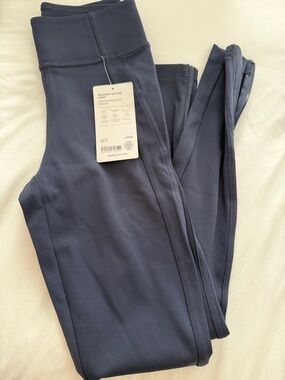 Athleta Navy High-Rise Ankle Zip Leggings